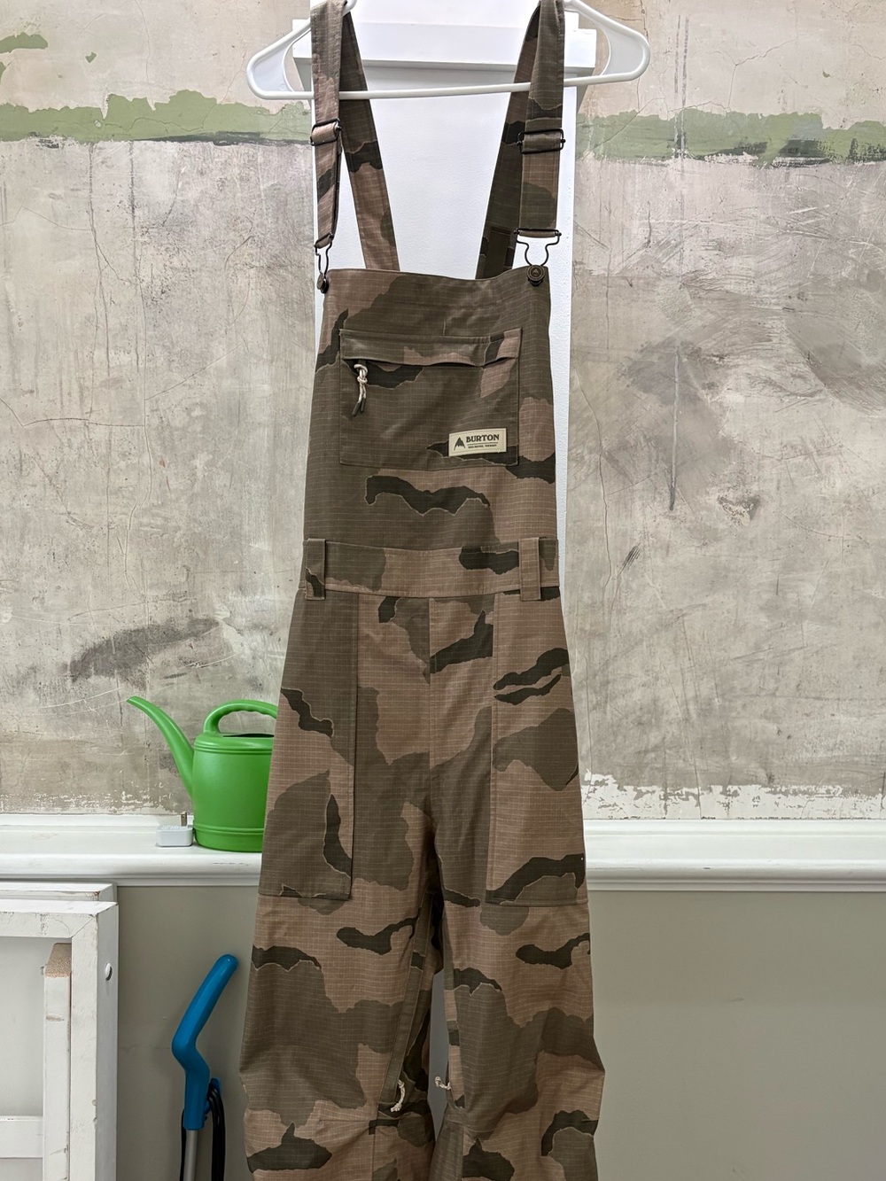 Burton Women's Brown Camouflage Cargo Bib Overalls